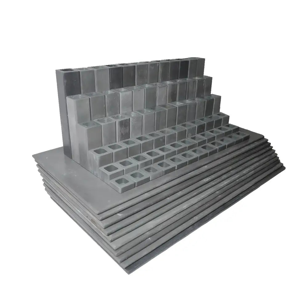 L&L EL2448 Easy-Load Kiln Furniture Set (82 pieces), including kiln posts, shelves, and stilts for efficient ceramic and pottery kiln loading.