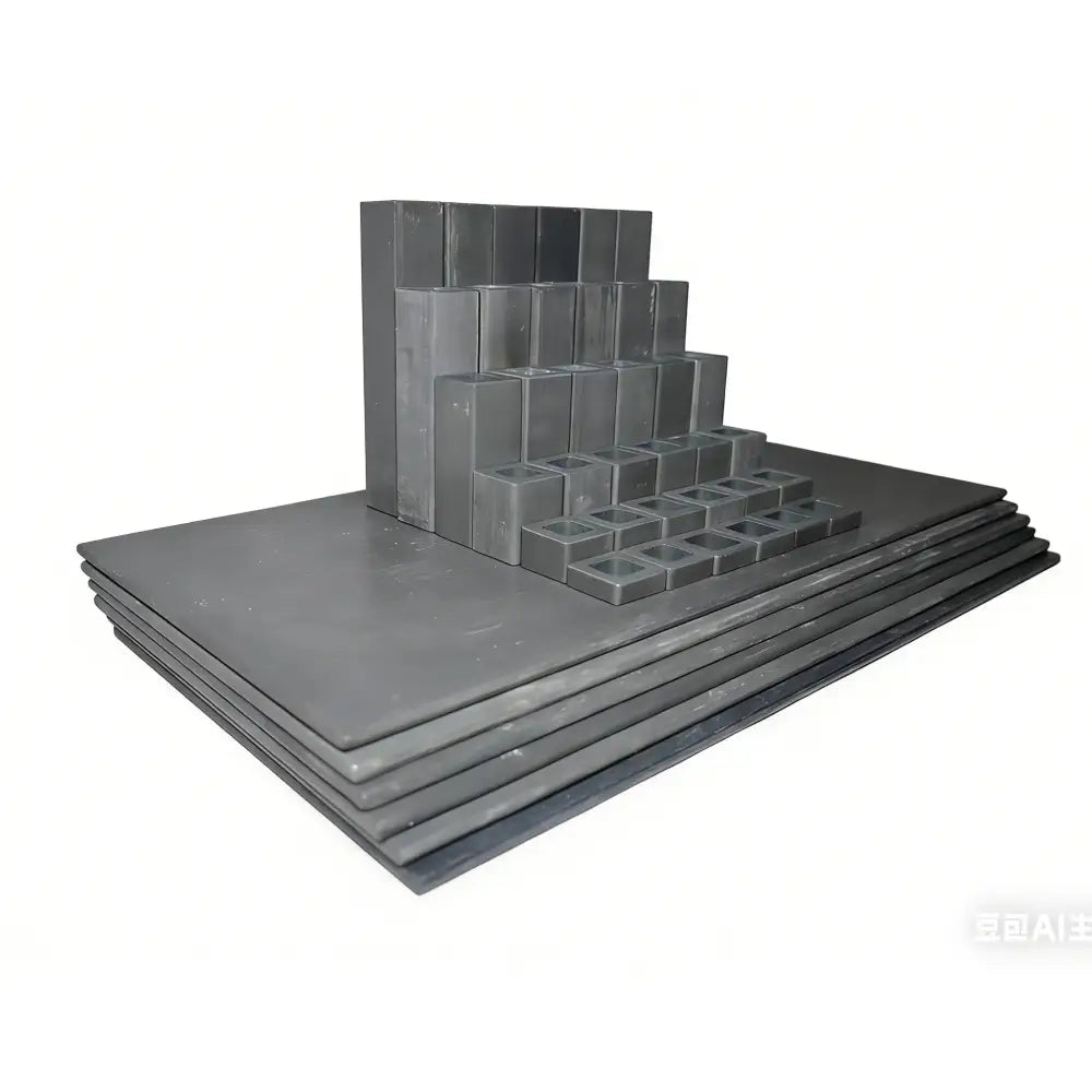 A 36-piece L&L TB2318 model-specific kiln furniture set, including posts and shelves, arranged for optimized stacking in pottery and ceramic kilns.