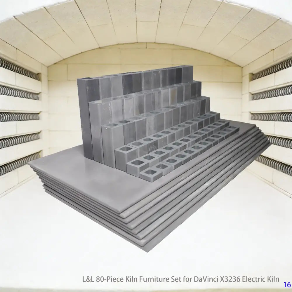 L&L Kiln Furniture Kit for DaVinci X3236 | 80-Piece Set with High-Temperature Shelves & Posts