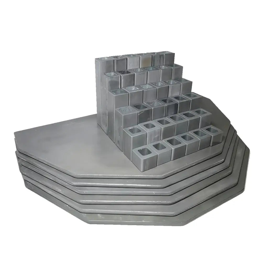 This 42-piece set is developed for the Skutt 1218-3 electric kiln, utilizing modular refractory structures and reinforced support units. It meets the multi-layer high-efficiency sintering needs of ceramic creation, is compatible with glaze fixation and bisque high-temperature treatment processes, and significantly improves thermal distribution uniformity within the kiln and the sintering quality of works.