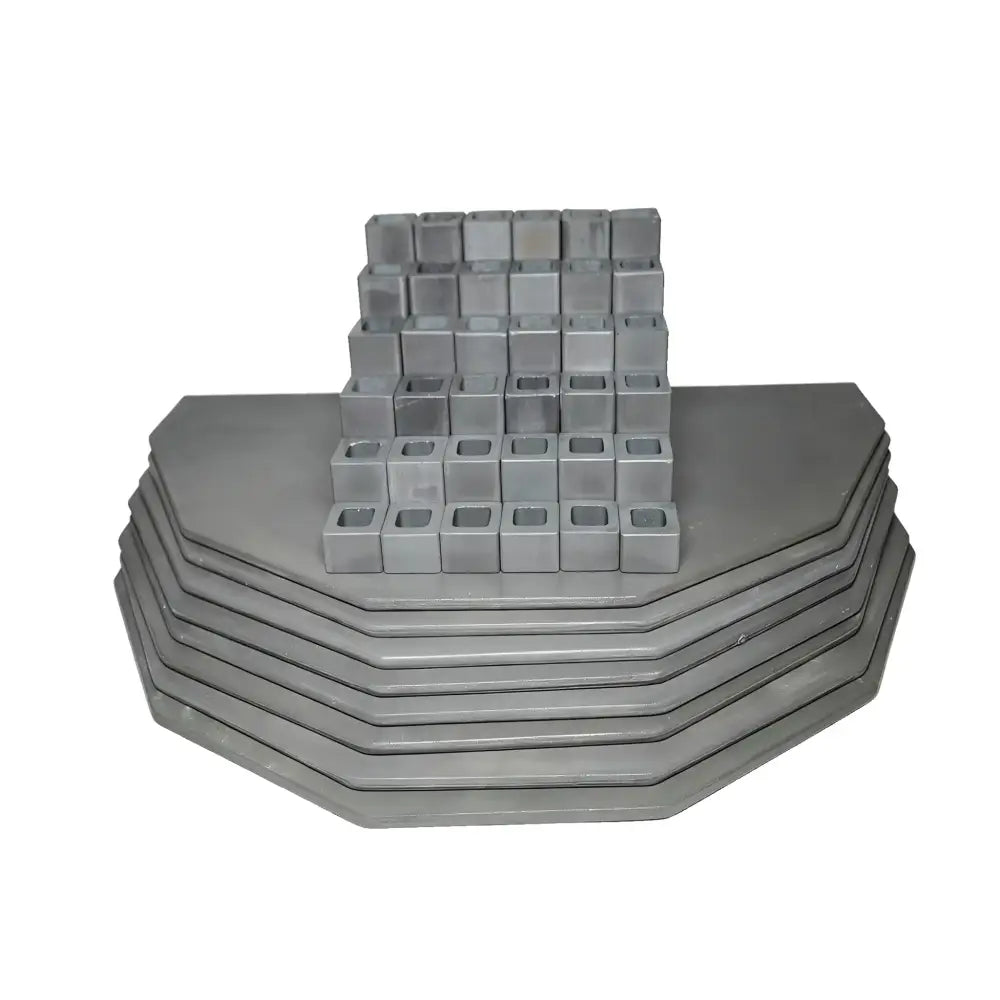 This 44-piece set is matched and designed for the Skutt 1227-3PK model electric kiln, integrating a multi-layer refractory framework and support components. It meets the efficient layered sintering needs of ceramic artworks, applicable to processes such as glaze curing and high-temperature bisque treatment, significantly improving thermal circulation uniformity within the kiln and the quality of finished products.