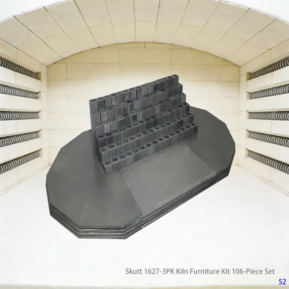 This 106-piece set is developed for the Skutt 1627-3PK large electric kiln, employing industrial-grade refractory structures and reinforced support systems. Suitable for high-volume layered sintering needs in pottery studios and educational institutions, it is compatible with processes such as glaze fusion and high-temperature bisque curing, and significantly enhances kiln production capacity and thermal management efficiency.