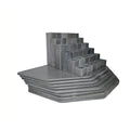 A 44-piece high-temperature refractory kiln furniture set designed for Skutt KS1027 electric kilns. Includes various sizes of square and round kiln shelves, sturdy posts of different heights, and support stilts, neatly arranged for professional firing needs in pottery studios.